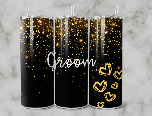 Groom Glitter 20oz Tumbler