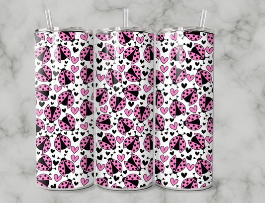 Pink Ladybird 20oz Tumbler