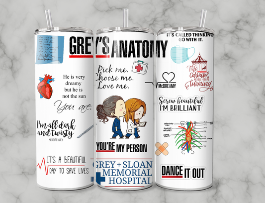 Greys Anatomy  20oz Tumbler