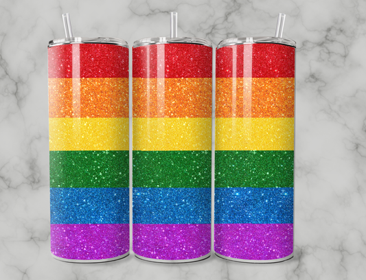 Glitter Rainbow 20oz Tumbler