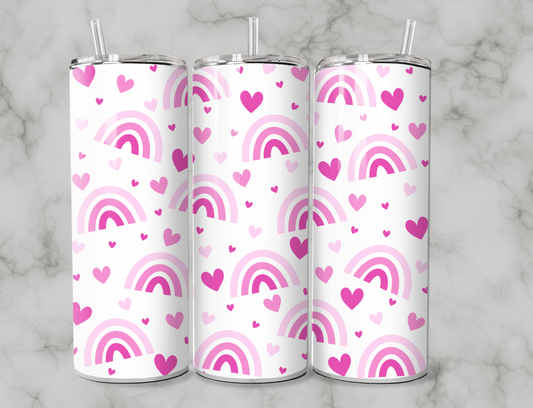 Rainbow Heart 20oz Tumbler
