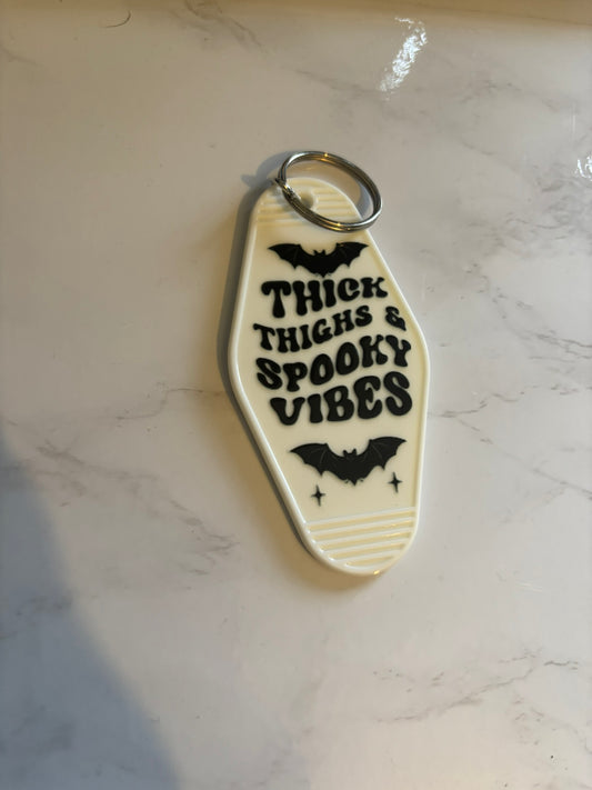 Thick Thighs & Spooky Vibes Keyring