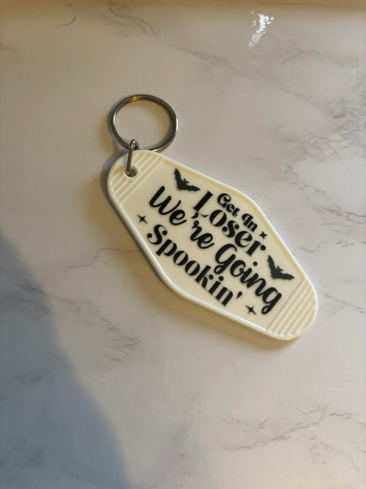Get In Loser We’re Going Spookin’ Keyring