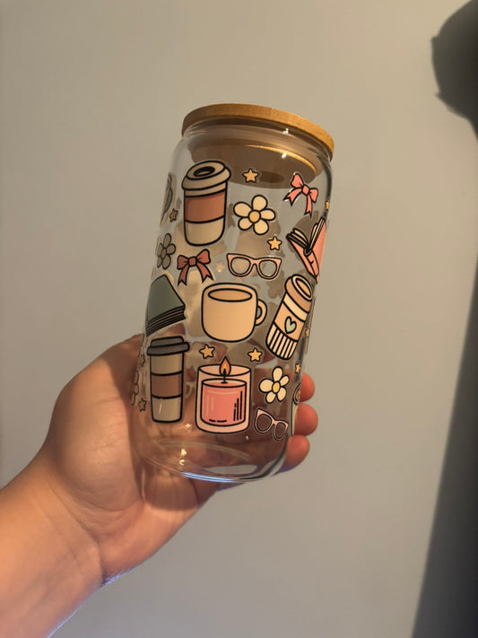 Book Vibes 16oz Libbey Can