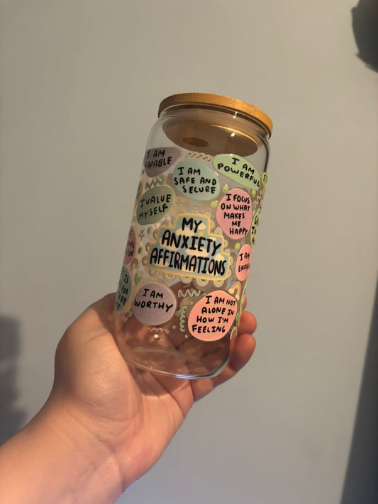 My Anxiety Affirmations 16oz Libbey Can